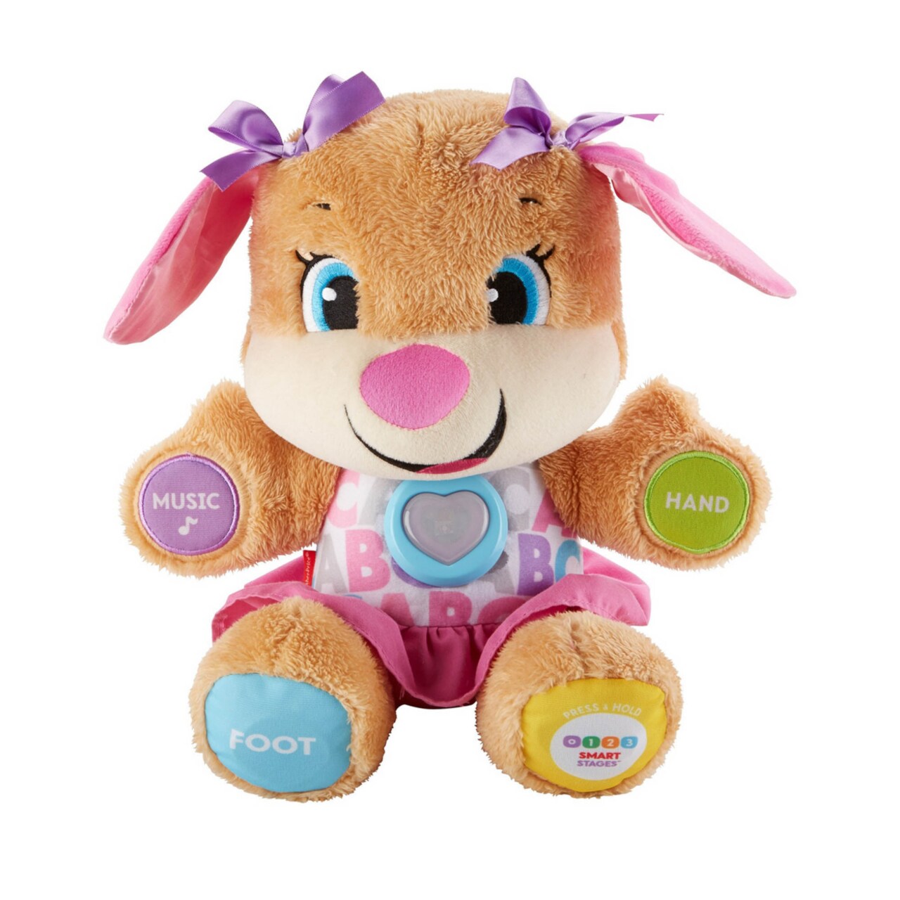 Laugh & Learn Fisher-Price Plush Sis Baby Toy With Smart Stages Learning Content, Laugh and Learn
